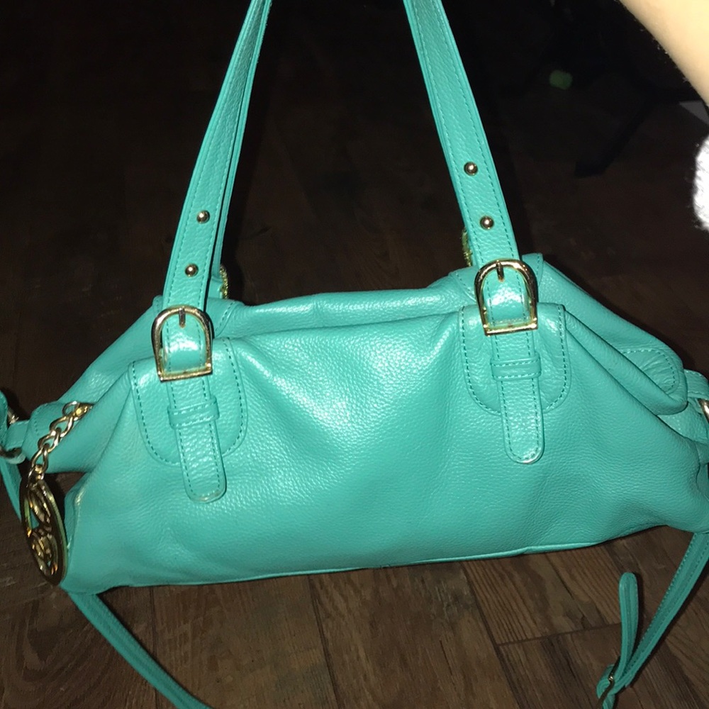 Turquoise stylish handbag